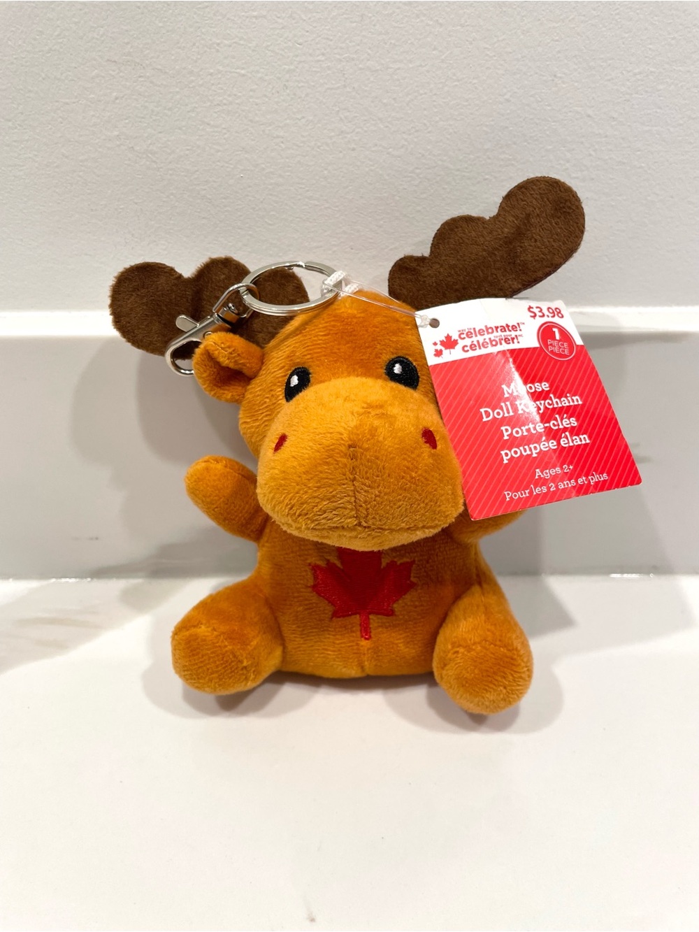 🟢10/$30 NEW Way To Celebrate! Canada Day Moose Doll Keychain